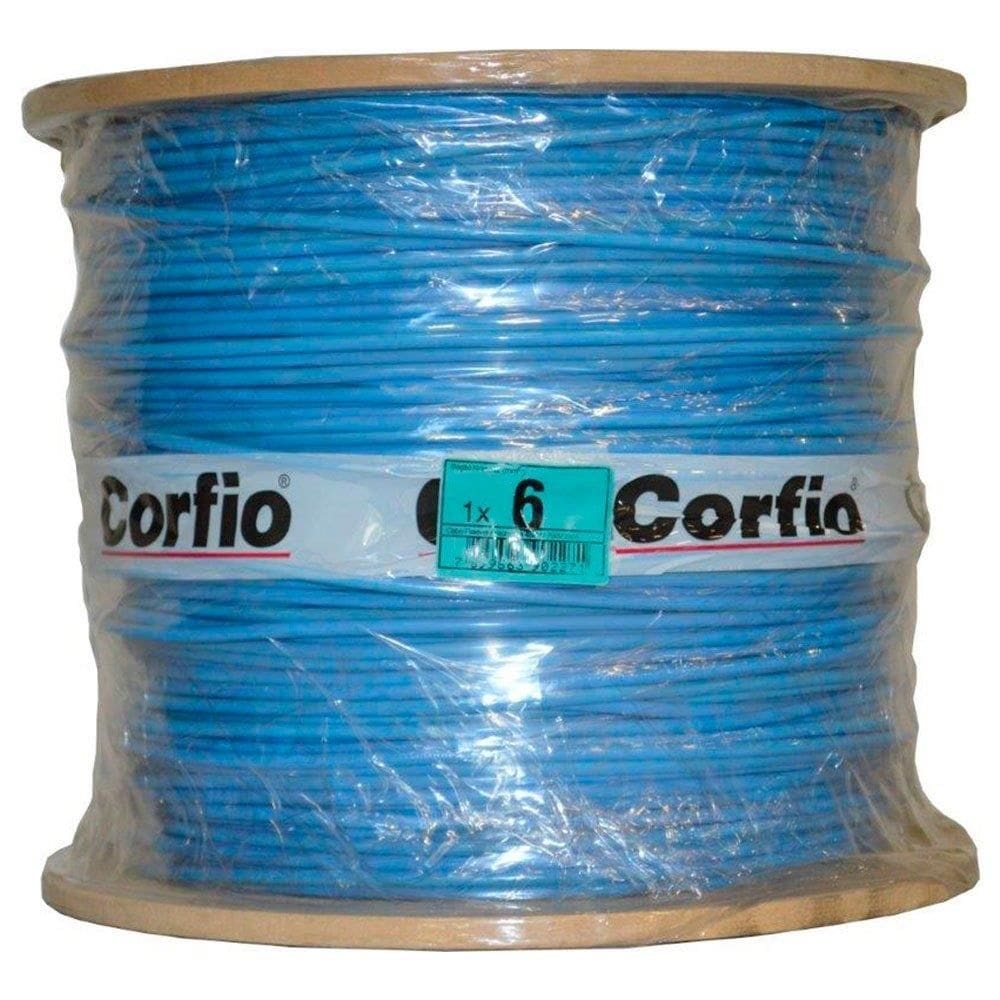 Cabo Rigido 7 Pernas Hepr Corfio 6mmx100m Rolo 1KV Azul