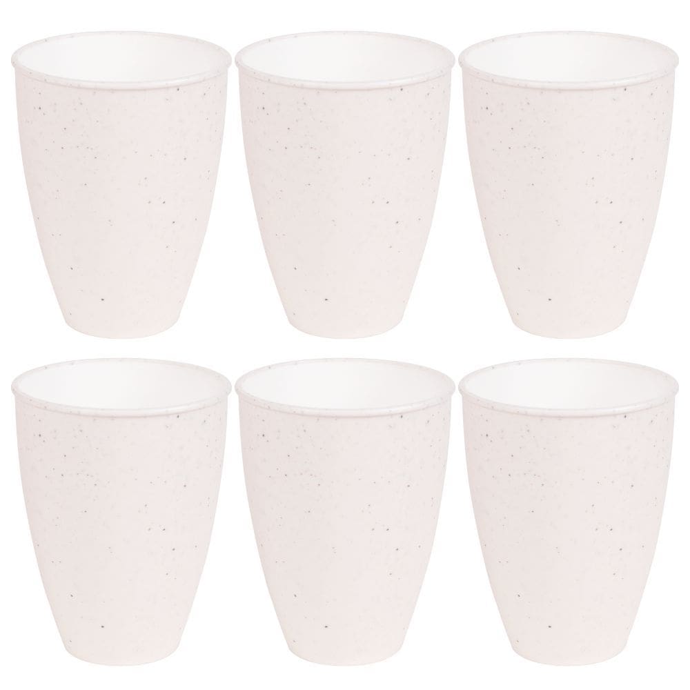 Copo de plástico 520ml Gourmet marmorizado com 6 unidades Plasutil ref.338