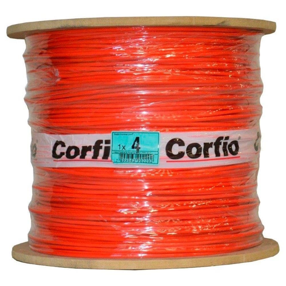 Cabo Flexível Corfio 4mmx600m Bobina 750V Vermelho