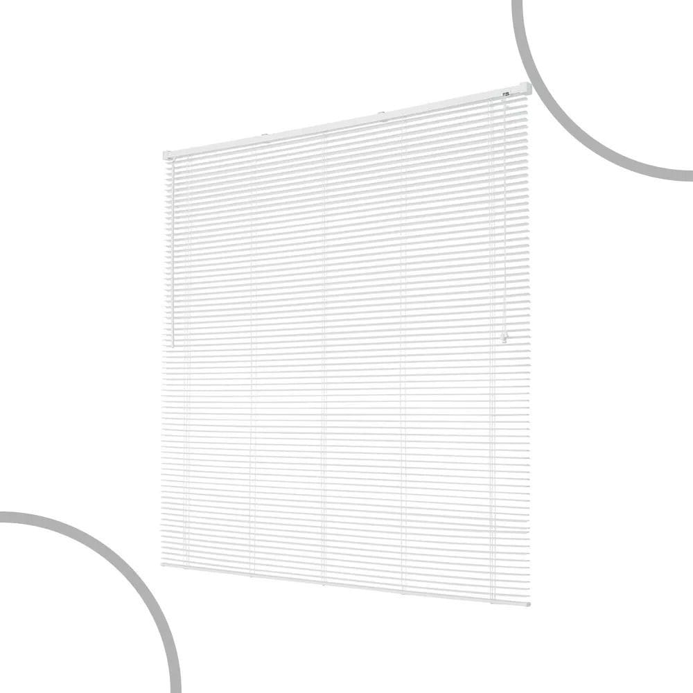 Persiana Horizontal De Pvc- 1,40x1,30m Cortina Off Blackout Branco