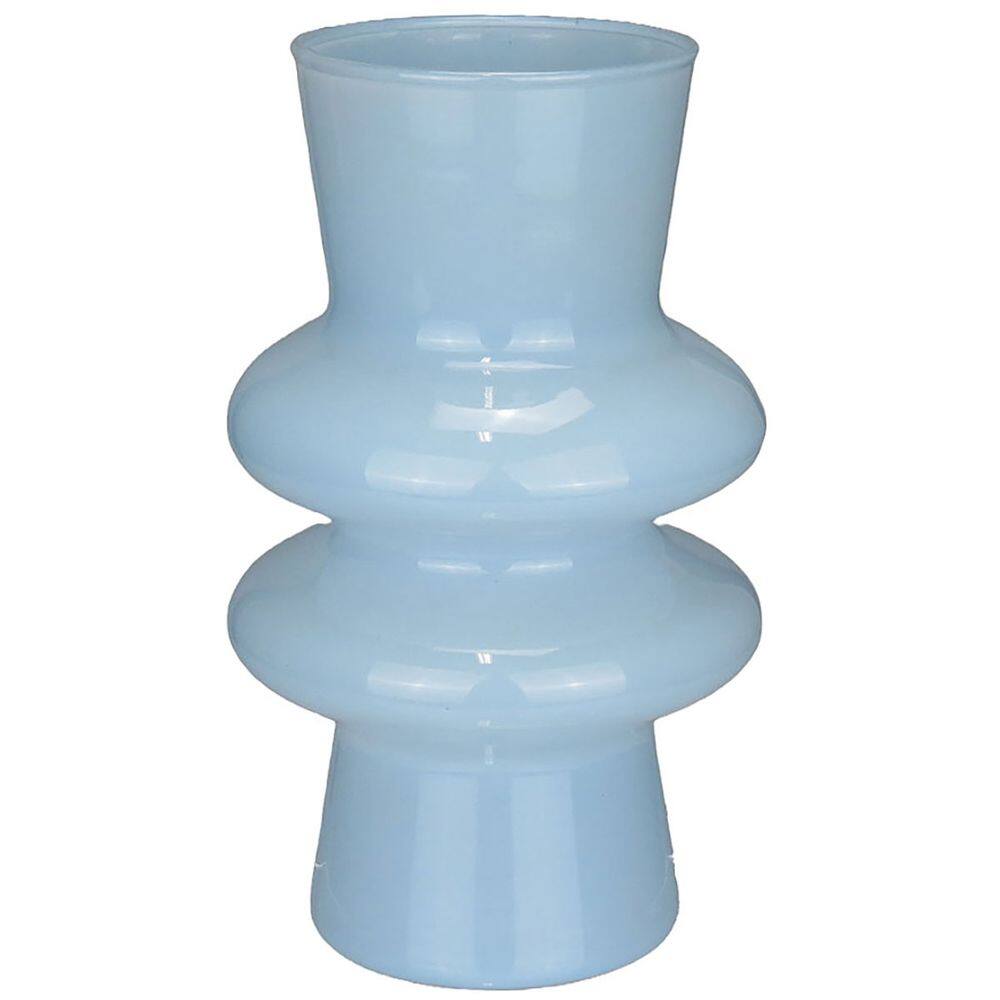 VASO DECORATIVO ENFEITE CASA ELIPSE HOME&CO LEITOSO VIDRO 20x12x12cm BRANCO