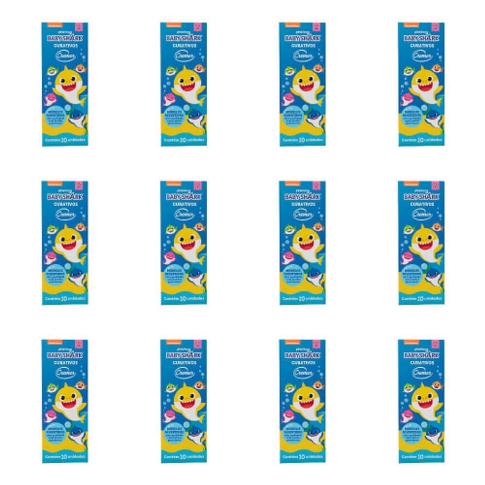 kit C/12 Curativo Cremer Baby Shark - Proteção e Cicatrização