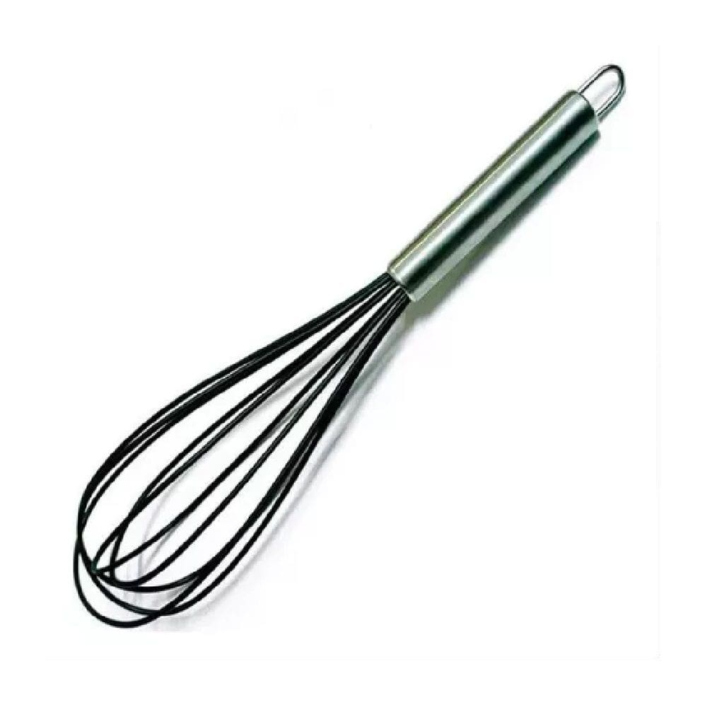 Batedor em Silicone Preto 25,5 Cm