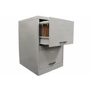 Arquivo De Aço 2 Gavetas Para Pasta Suspensa C/ Chave Cinza