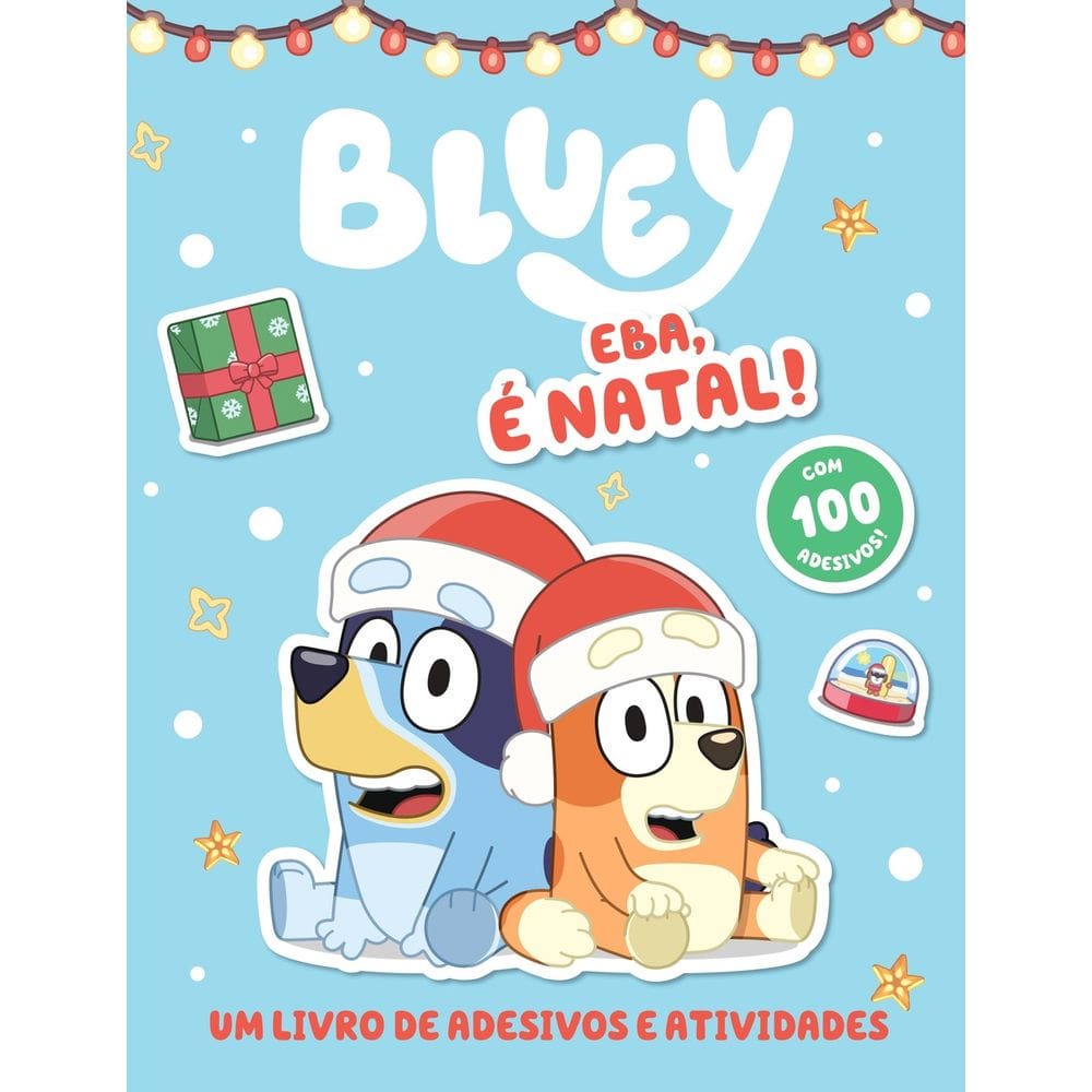 Bluey Livro de Adesivos e Atividades - Eba, é Natal!