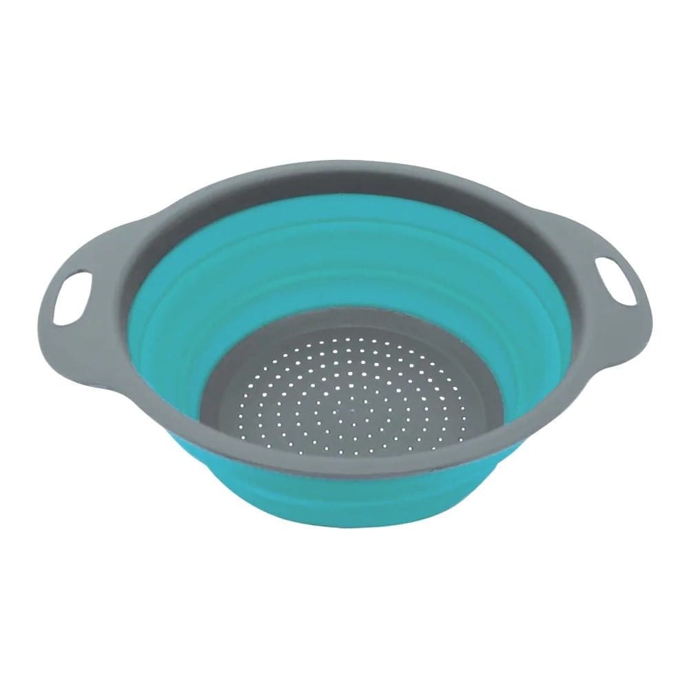 Escorredor Silicone Retrátil Grande Azul