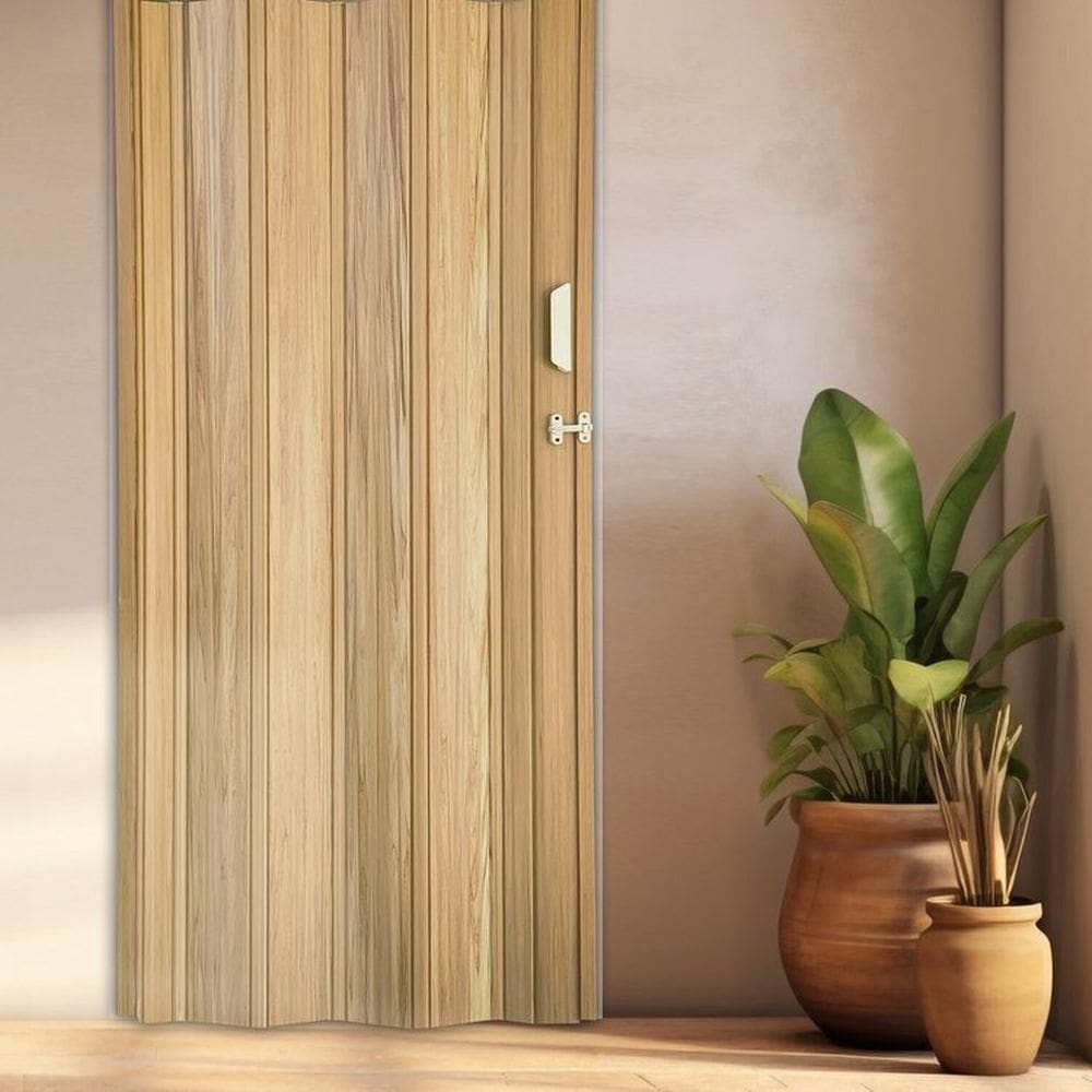 Kit com 3 Portas Sanfonada de Pvc 210x105cm Bariri Cerejeira