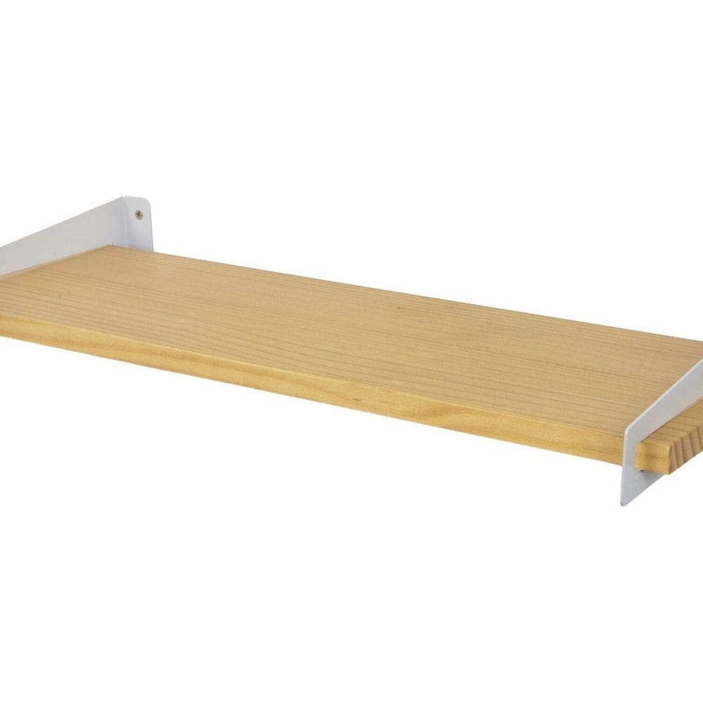 Prateleira Loop Nicho Decorativo 50x20cm Cozinha Sala Quarto Madeira Cinza Claro/Amêndoa