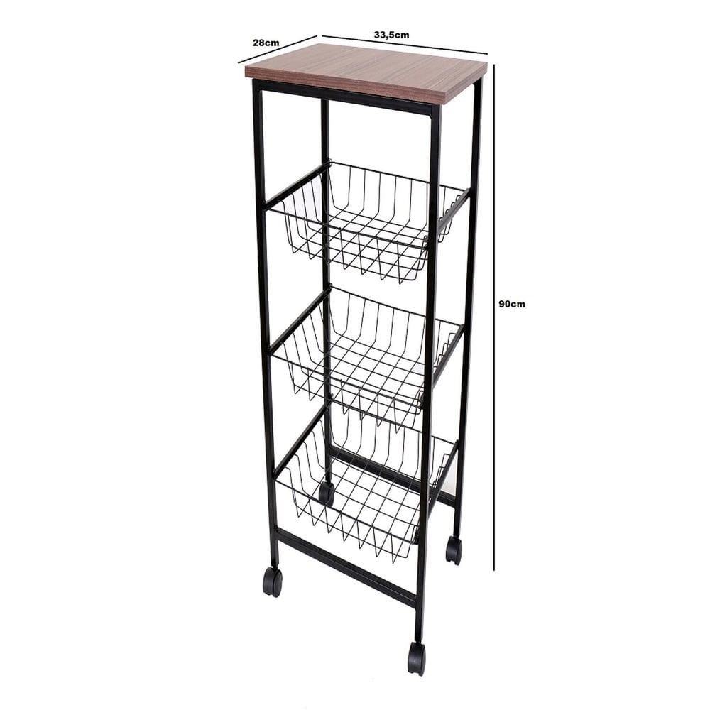 Fruteira Tubular Est Cestos Tampo Amd Claro Aço