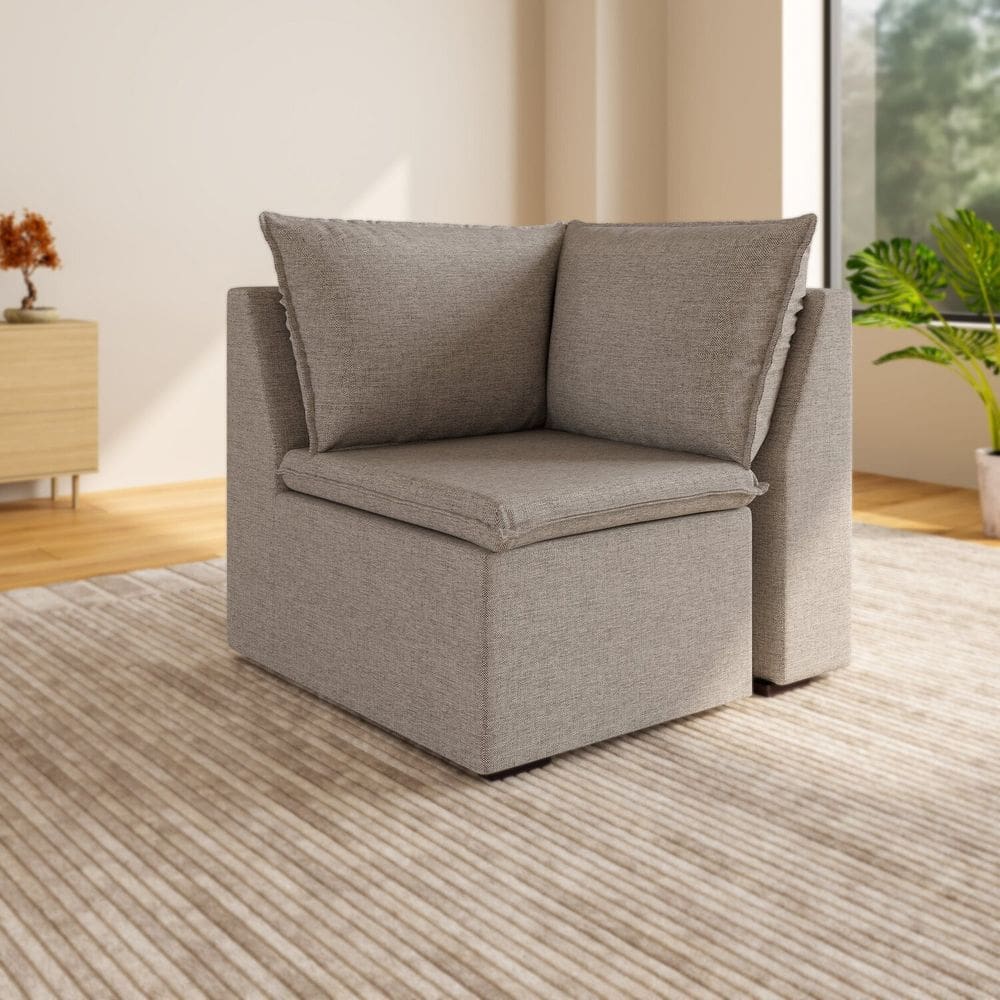 Sofá Modular de Canto 90cm Zen Cabecasa Madeiramadeira Marrom