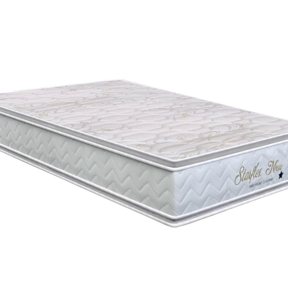 Colchão Solteiro Molas Molas ensacadas Ensacadas Starflex New 30x88x188cm Branco/Estampado