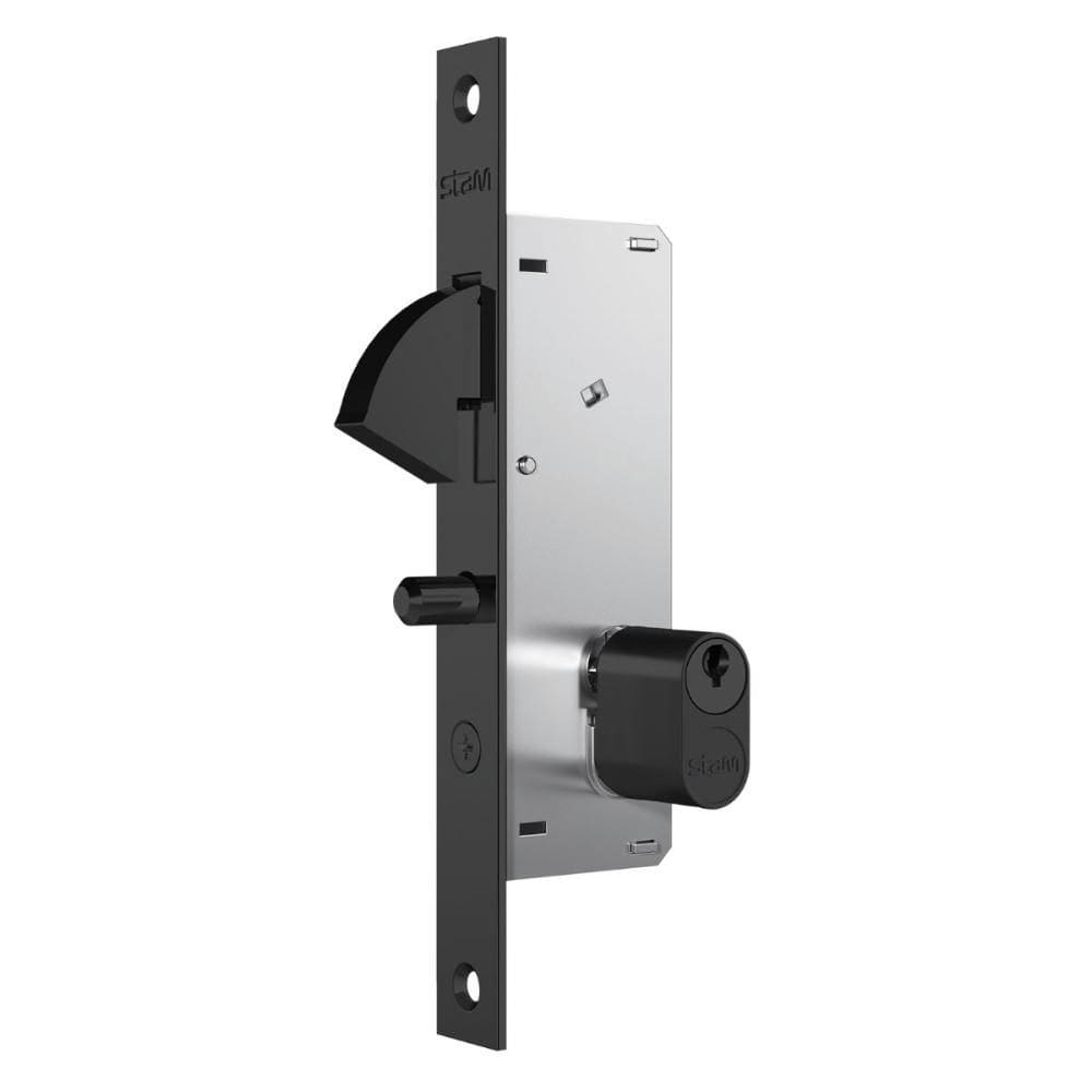 Fechadura Portas de Correr Espelho Stam 940 Preto Fosco