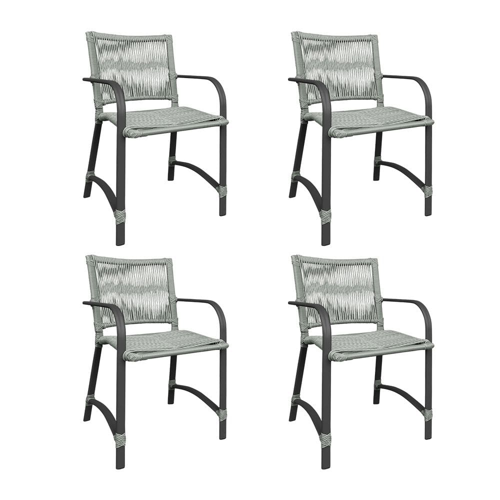 Kit 4 Cadeiras Resort Alumínio Fibra Torcida Camurça