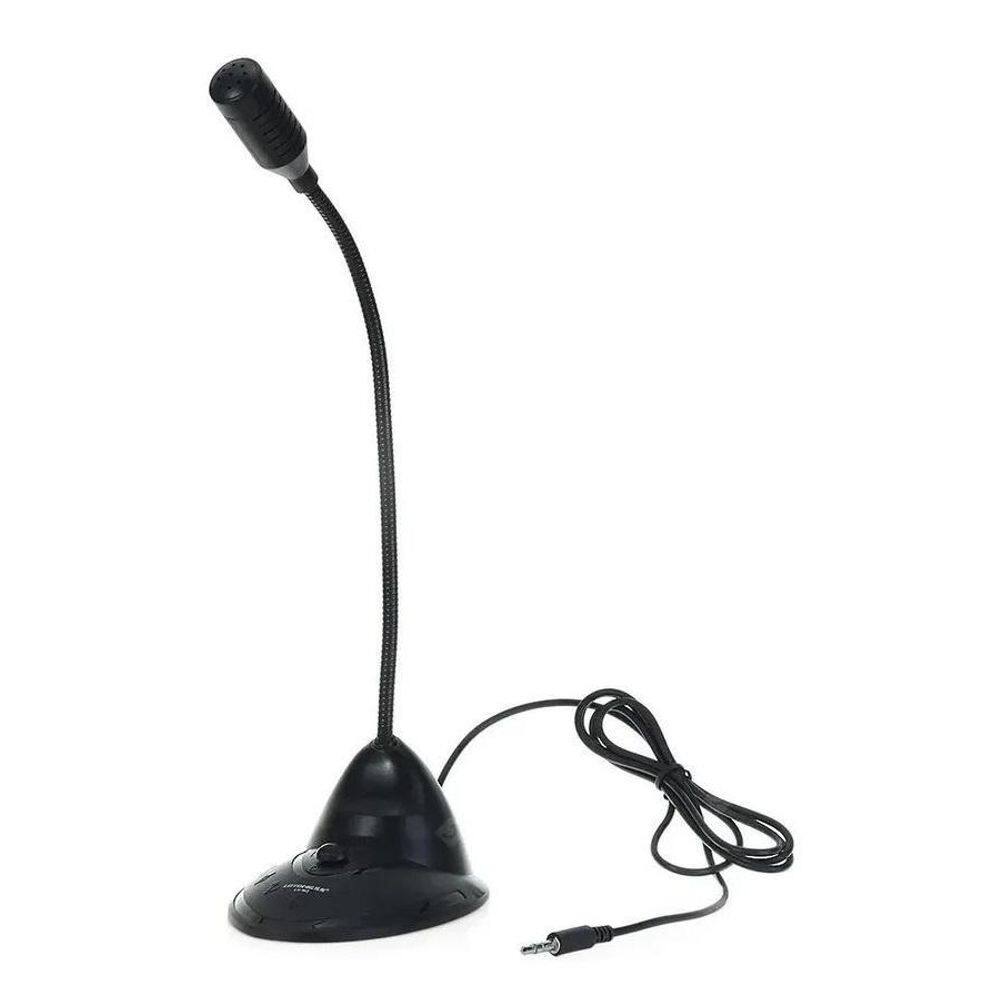 Microfone Multimídia Pratico De Mesa Preto Base Lh-M2 Lotong