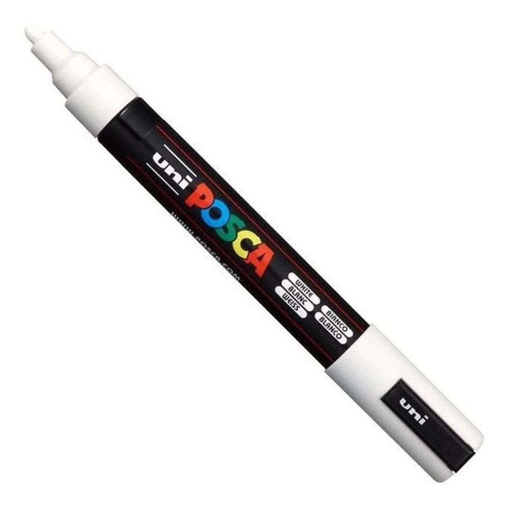 Caneta Posca PC-5M Branca - Marcador Artístico 2,5mm