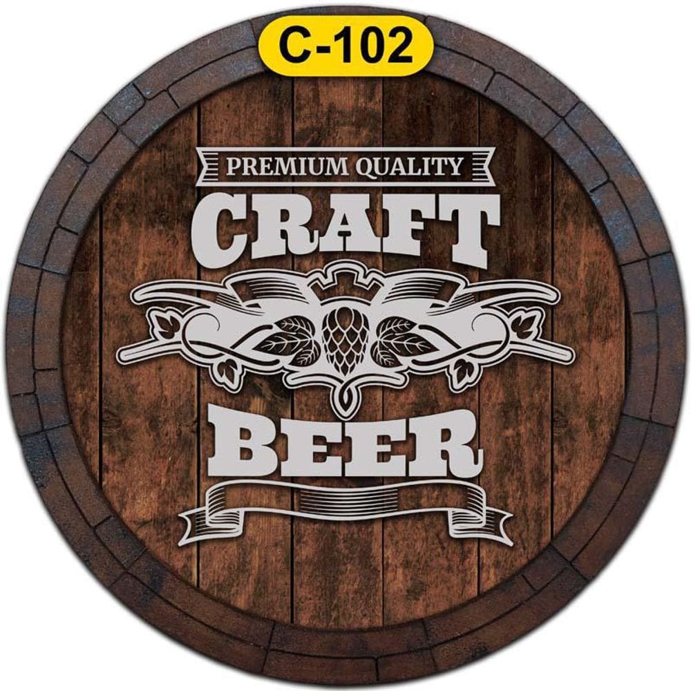 Quadro Tampa De Barril Bebida Cerveja C-102