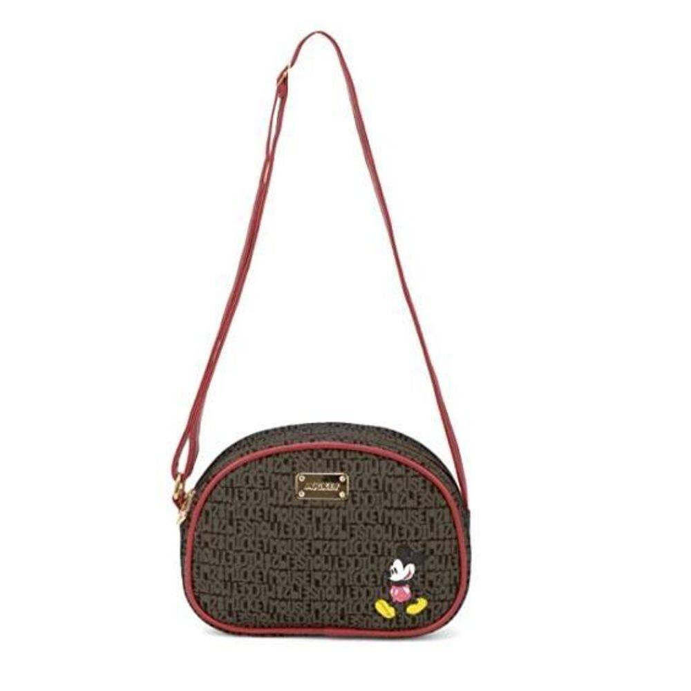 Bolsa Transversal Mickey Mouse Sintética Preta Luxcel