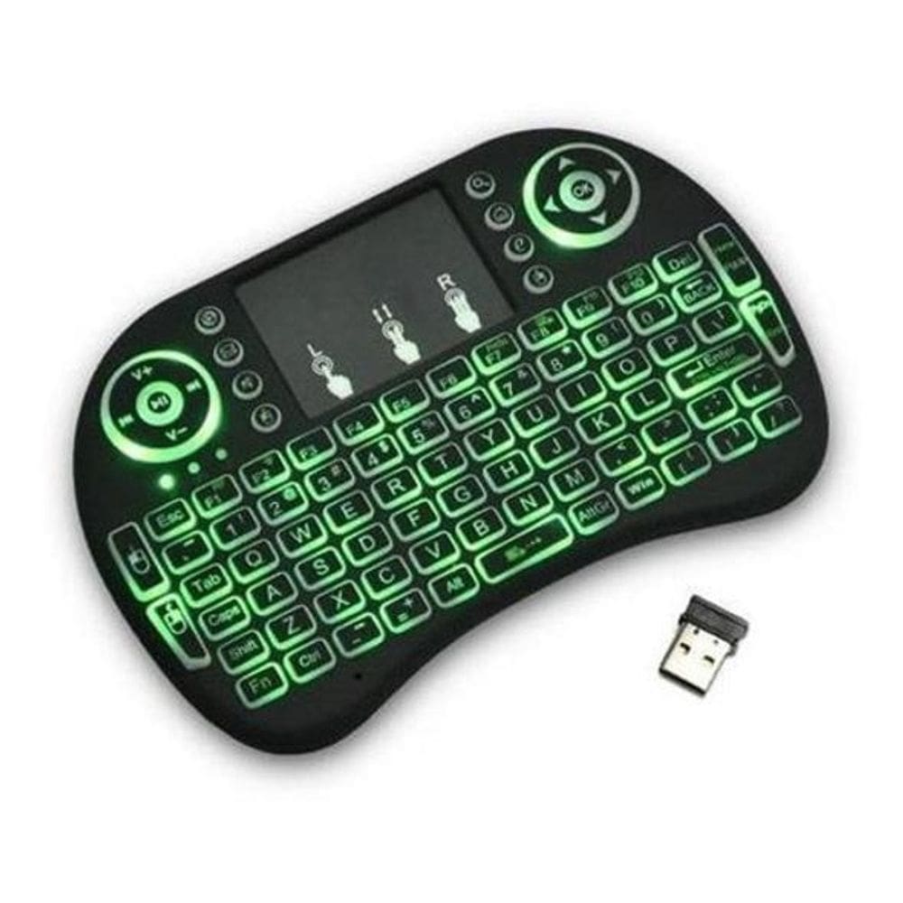 Mini Teclado Bluetooth Touch Luz Colorida Sem Fio