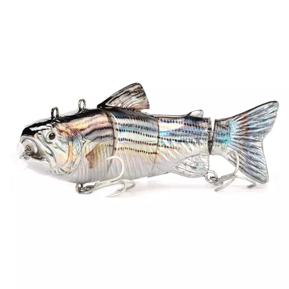 Isca Pesca Usb Recarregável Pisca Luz Peixe Prateado