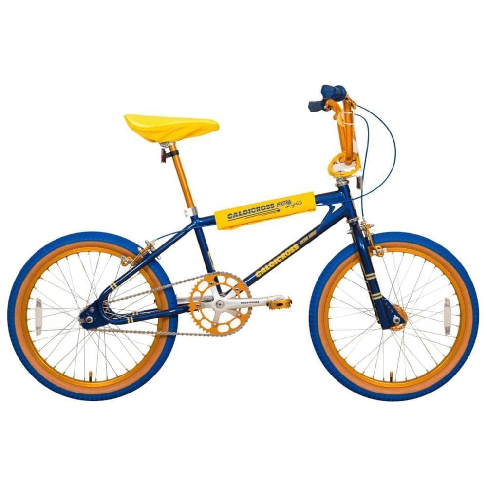 Bicicleta Caloi Cross Extra Light R20 Azul Amarelo 2023