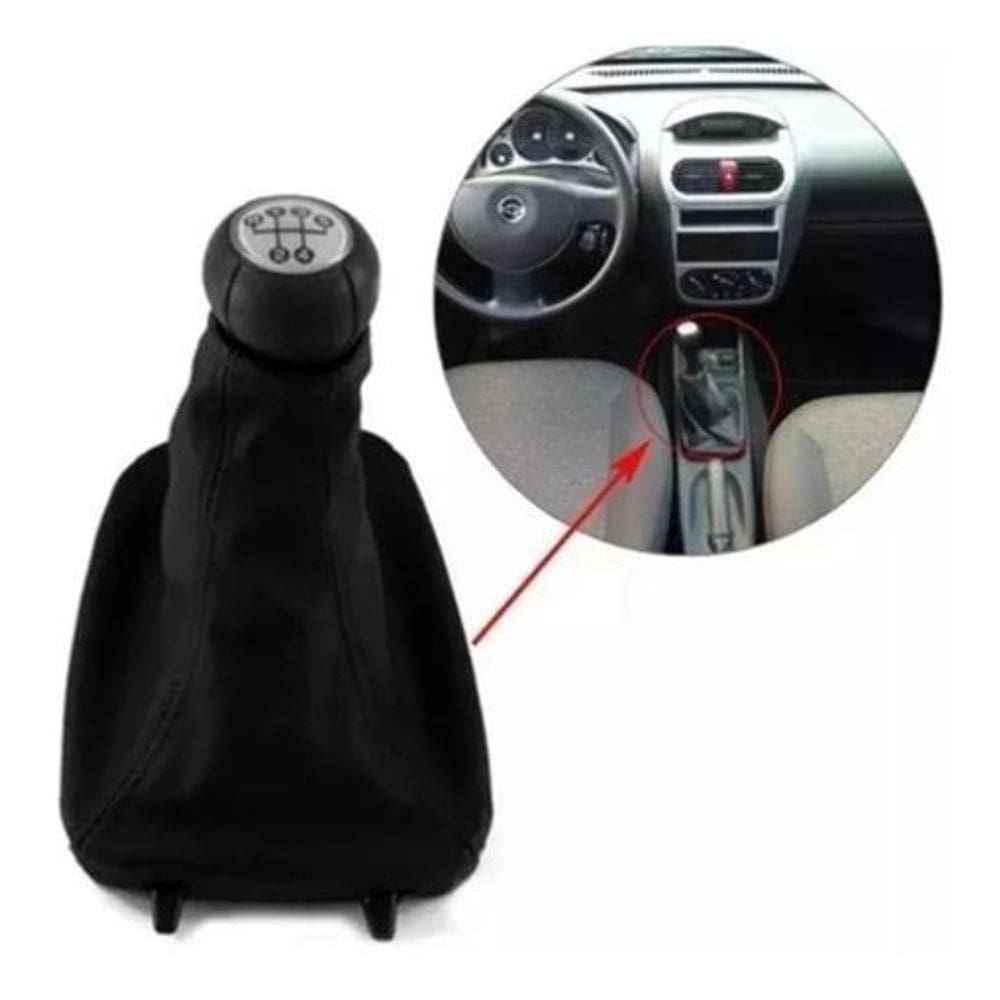 Bola Manopla Cambio + Coifa Preta Corsa Sedan 2003