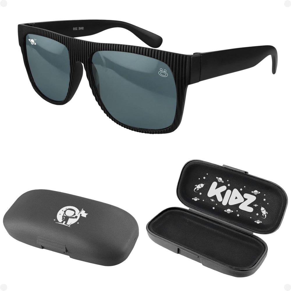 oculos sol infantil vintage proteção uv criança preto praia casual qualidade premium verão menino