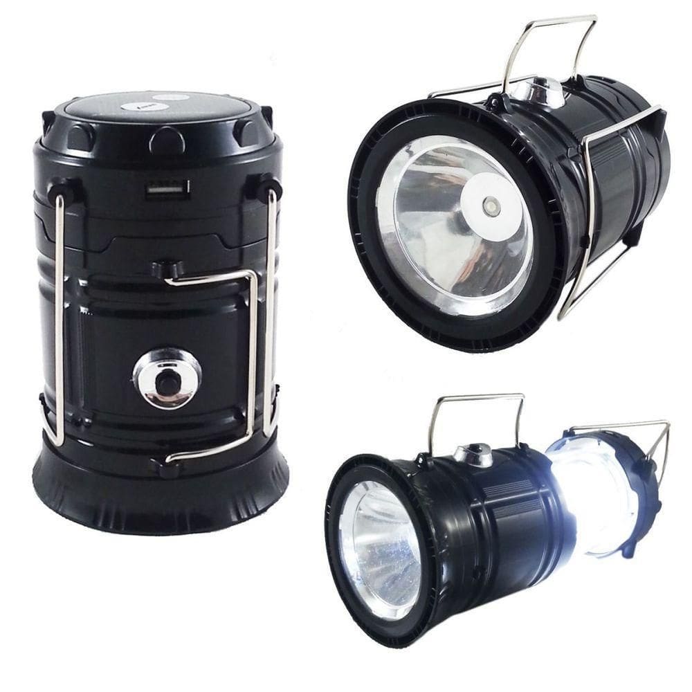 Lampião Solar Luminária Recarregável Usb Lanterna Barraca