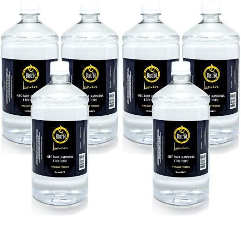 Kit 6 Fluidos 1 Litro Puro Premium Velas Bistrot