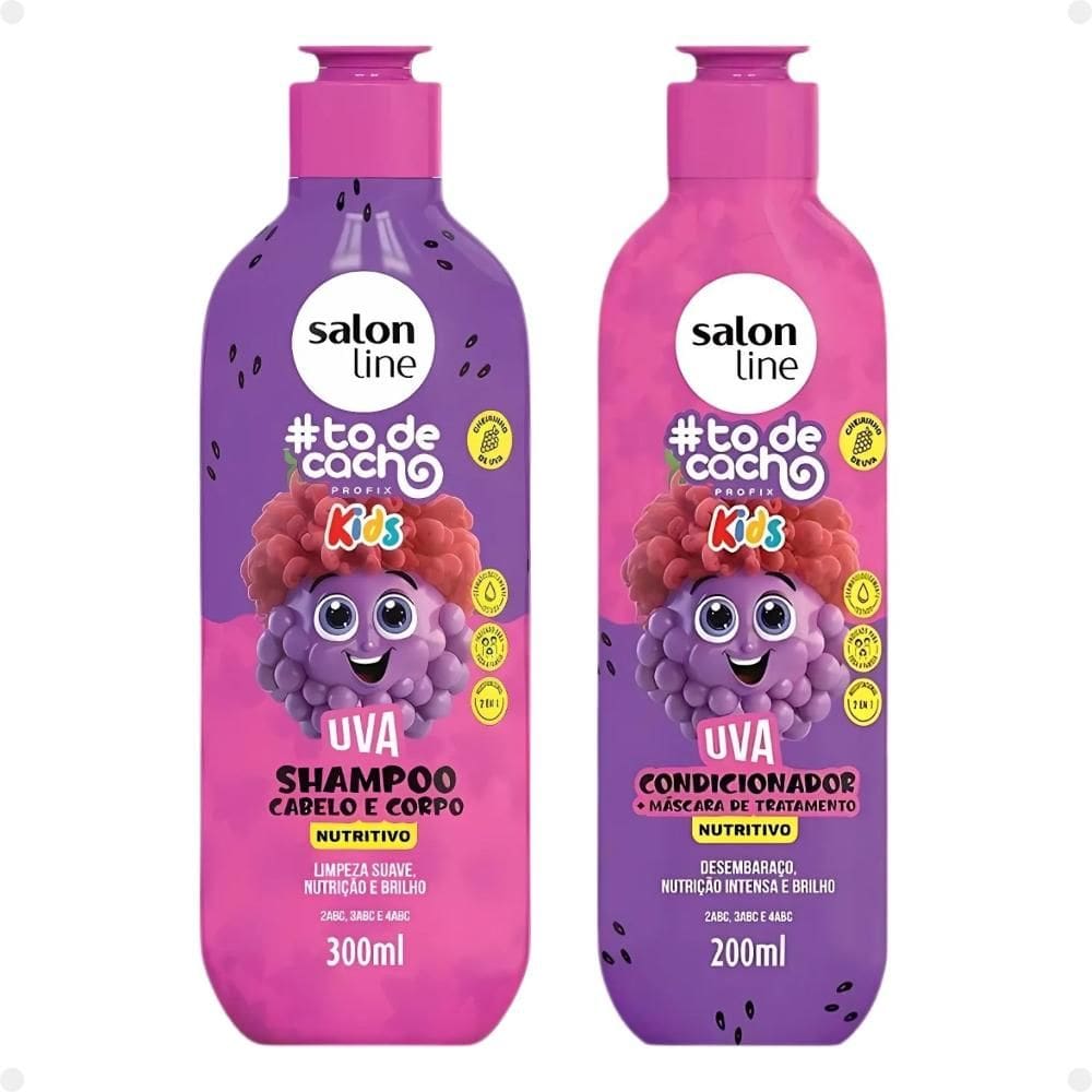Salon Line Kids #todecacho: Shampoo e Condicionador Uva