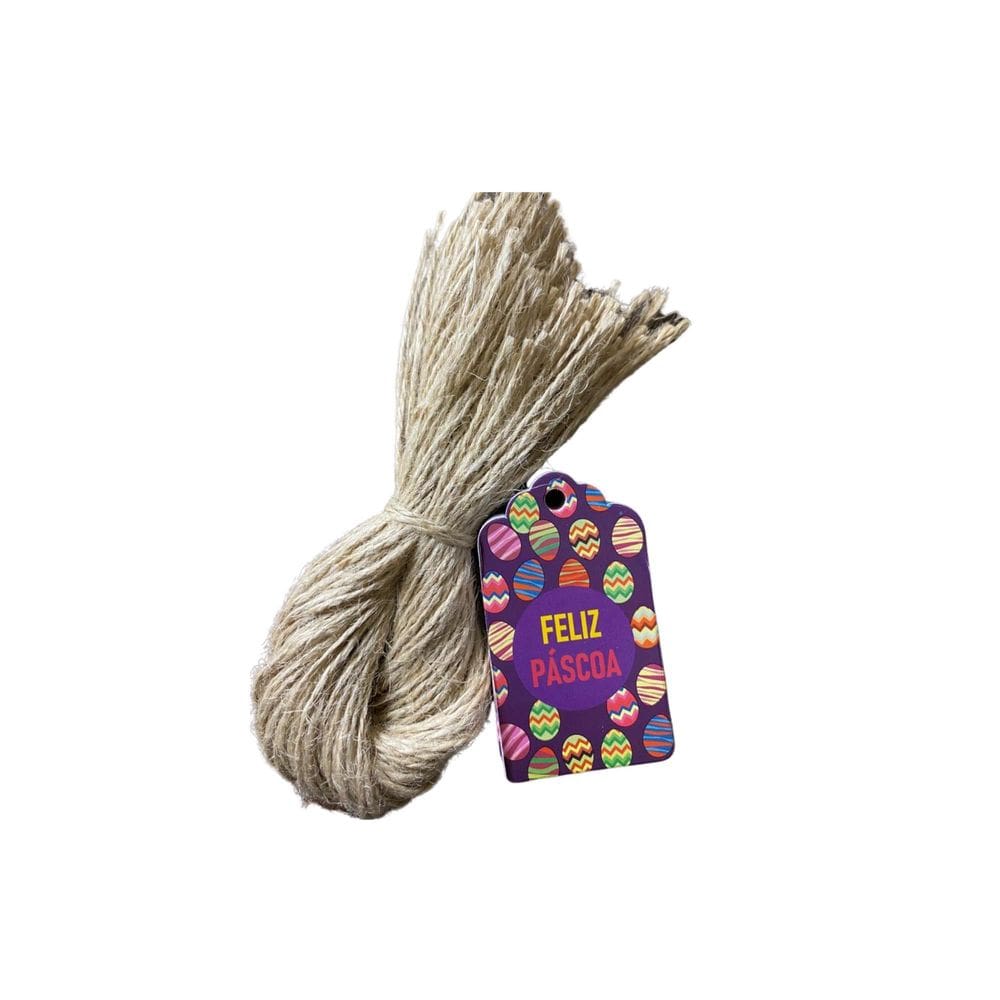 Tag Páscoa Doce Cordão De Sisal Incluso 100 Unidades