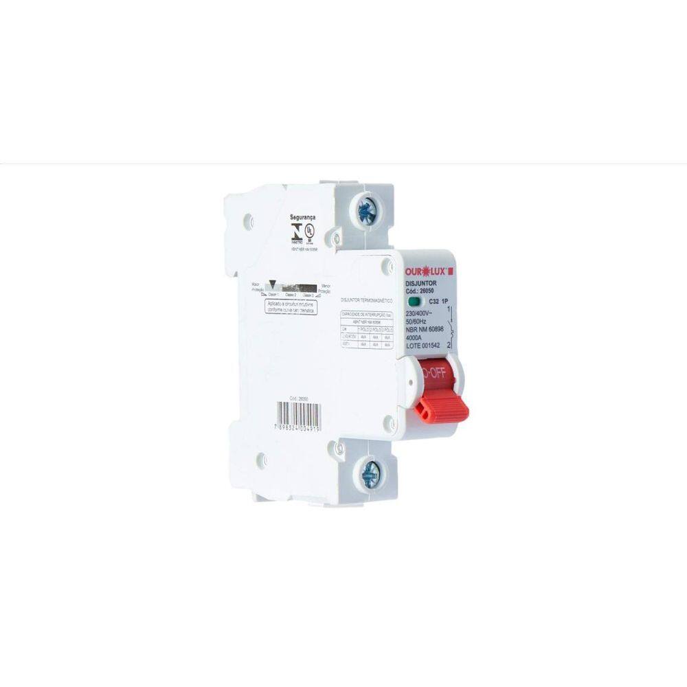 Disjuntor Unipolar 16A C - Ourolux