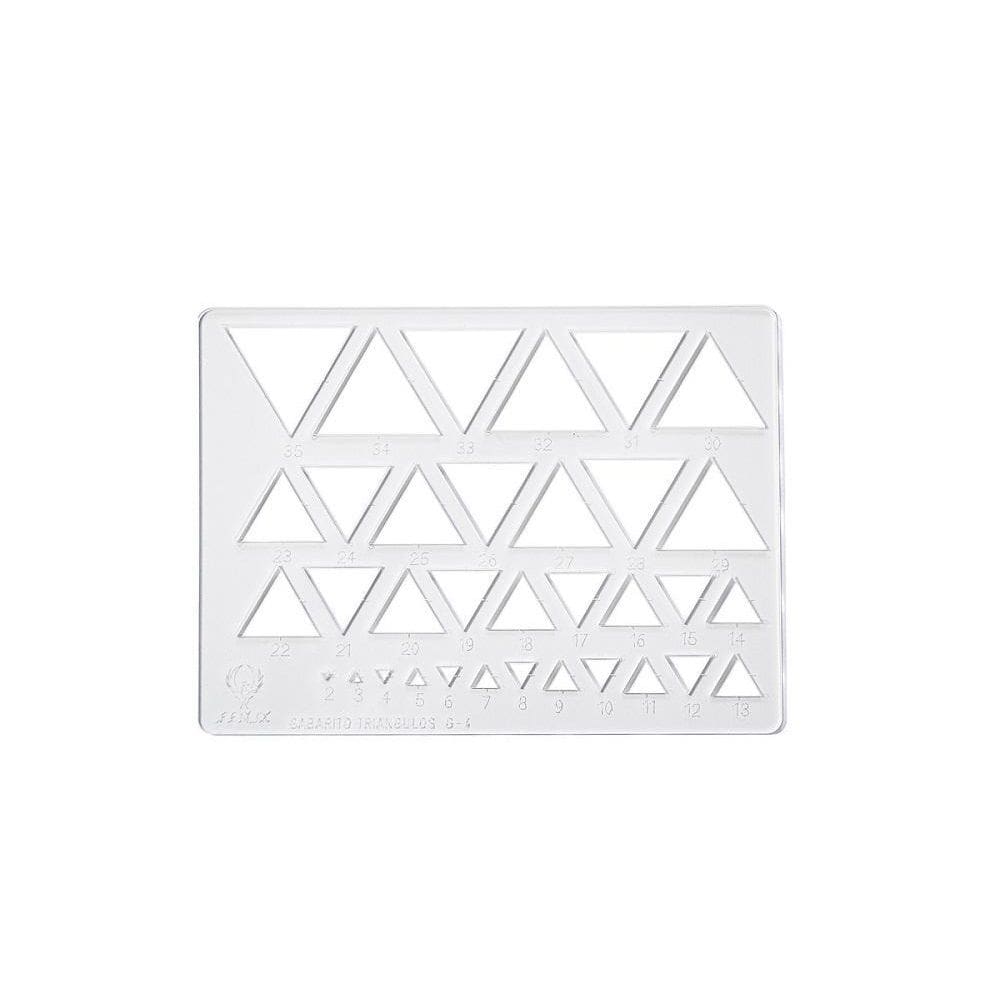 Gabarito De Triângulos Mod D-17 Em Acrílico - Fenix
