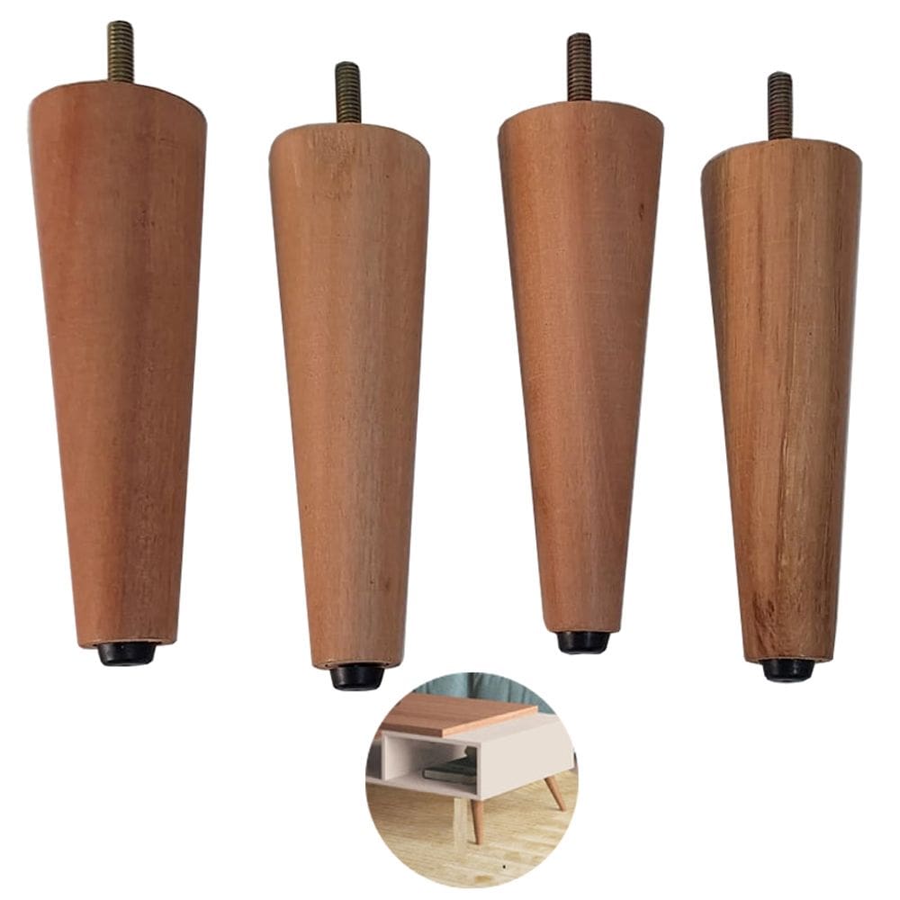 Pé Palito Cônico 15cm 4 Unidades