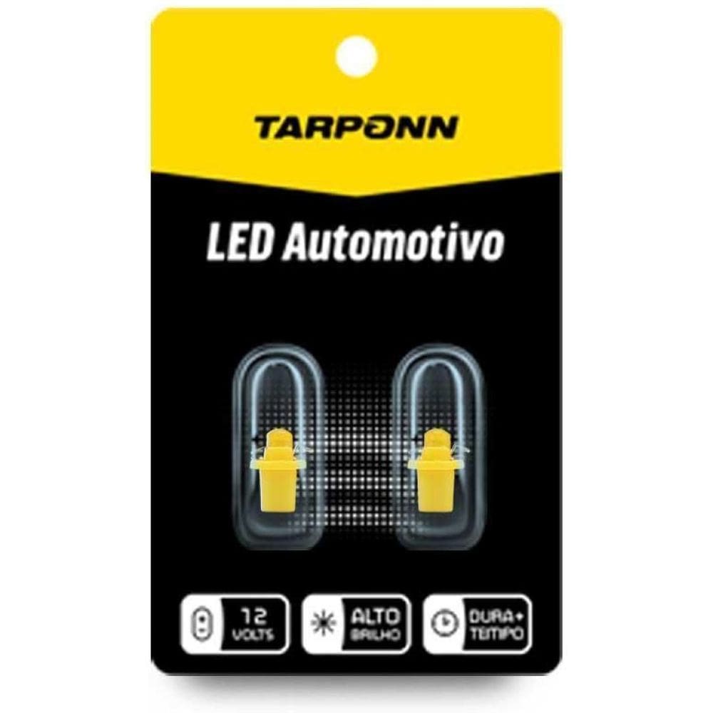 Par Lâmpada Led Painel Pinguinho T5-Base Amarela 12V