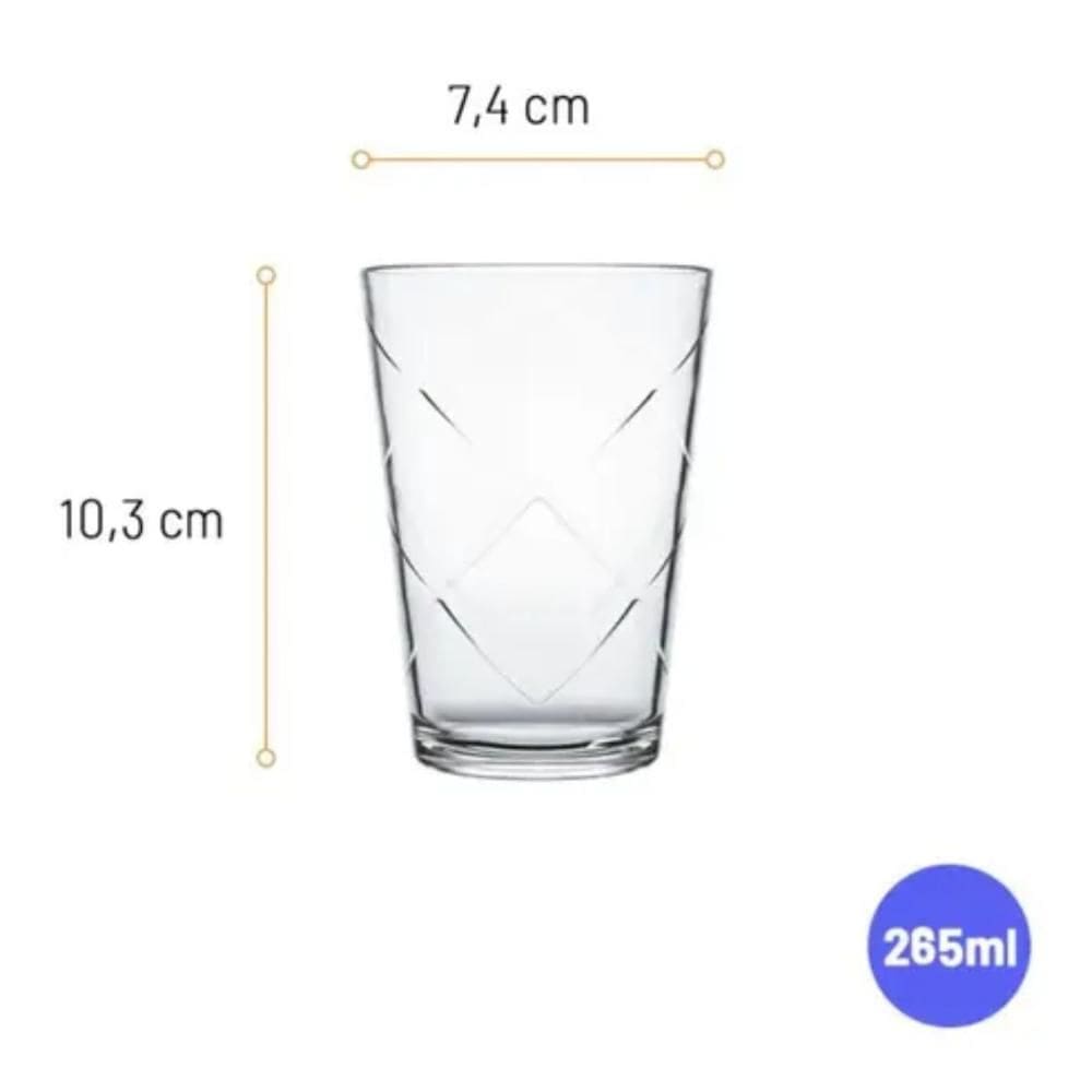 Jogo de Copos Multiuso Nadir Maracatu 265ml 6 Peças