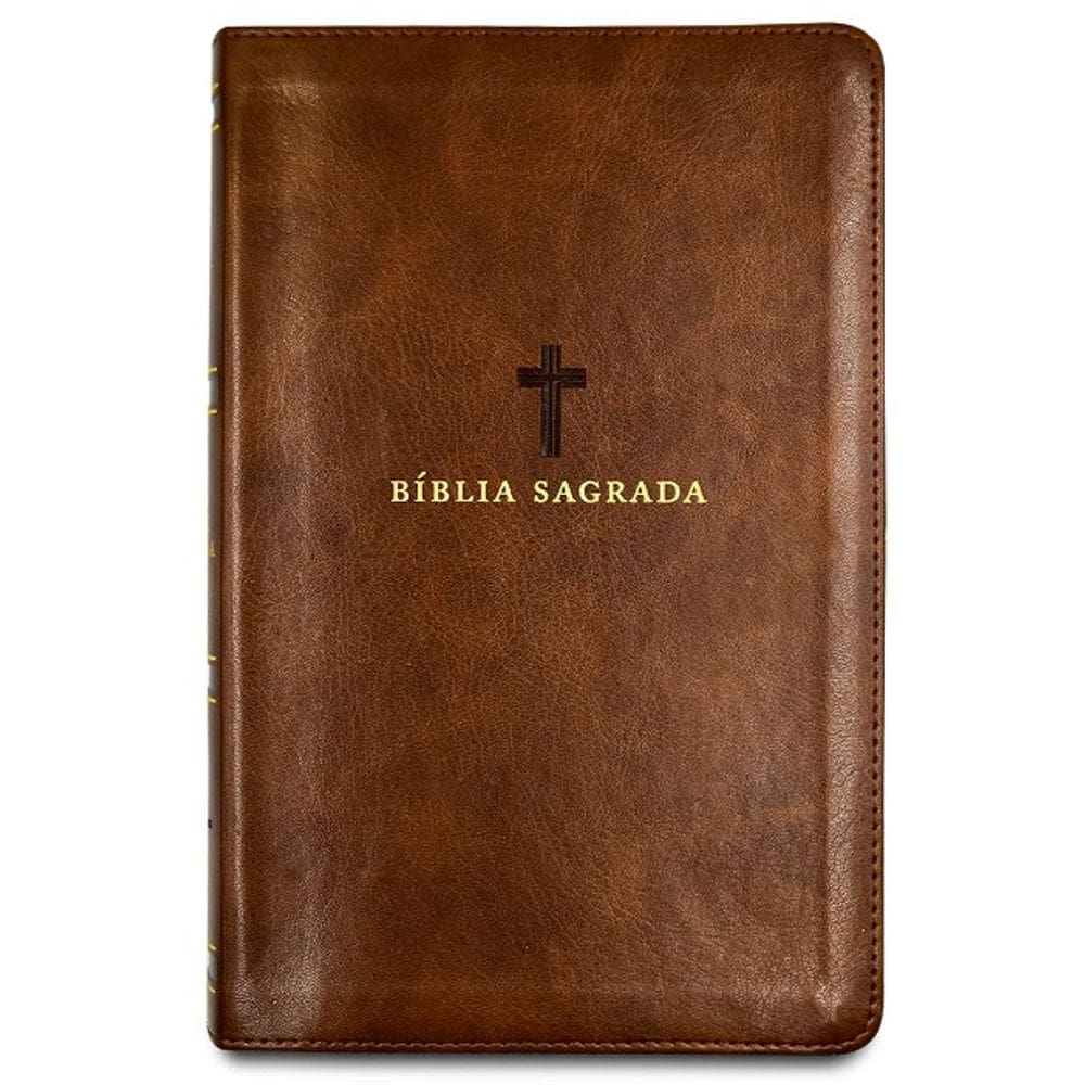 Bíblia Sagrada Acf Marrom Leitura Perfeita Letra Grande Couro Soft