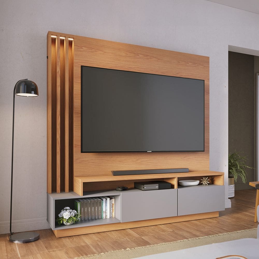Estante Home TV até 65 Pol com Led 180x184cm Humaitá Colibri