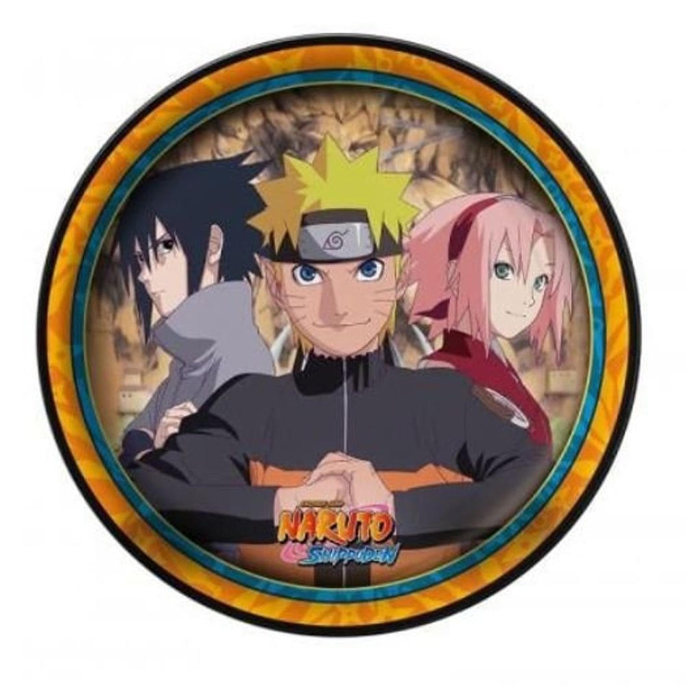 Prato Papel Naruto C/8 Festcolor