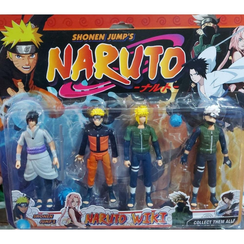 Kit Naruto 4 Bonecos Acao Personagem Brinquedo