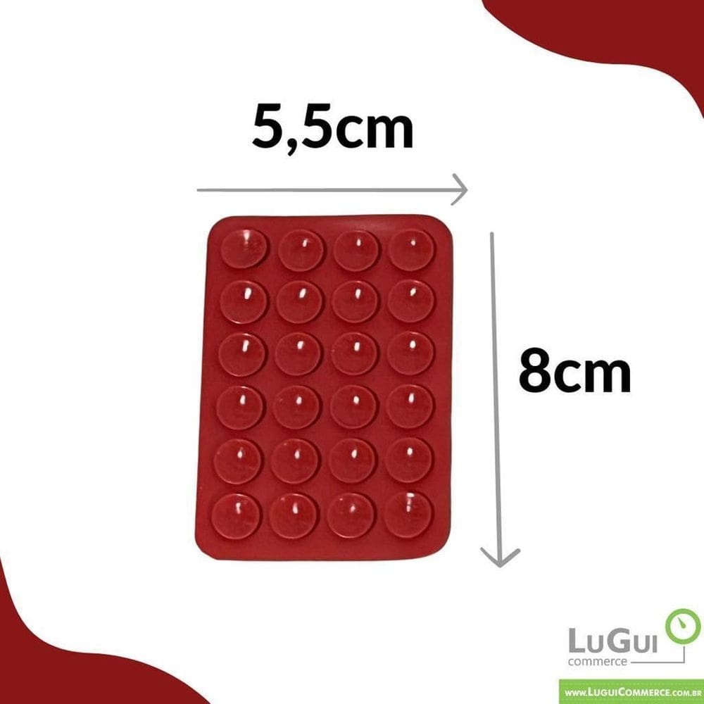Suporte Silicone Ventosa De Superfície Celular - Vermelho
