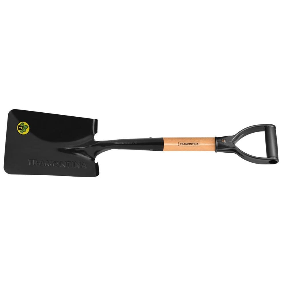 Pá Quadrada Pequena Com Cabo 45 Cm