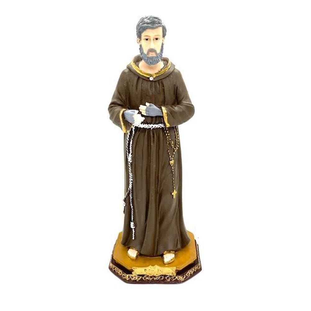Escultura São Padre Pio 28 Cm Em Resina