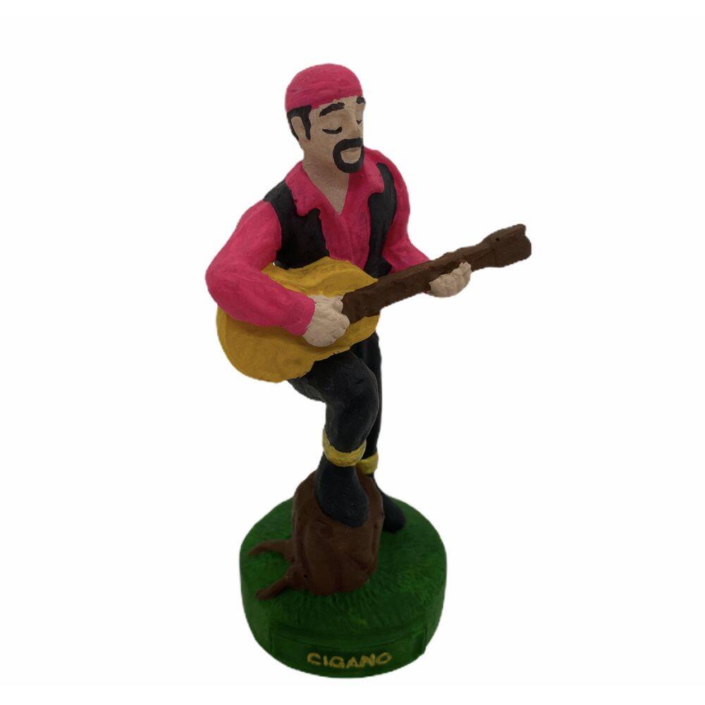 Escultura Cigano Rosa 11 Cm Em Resina