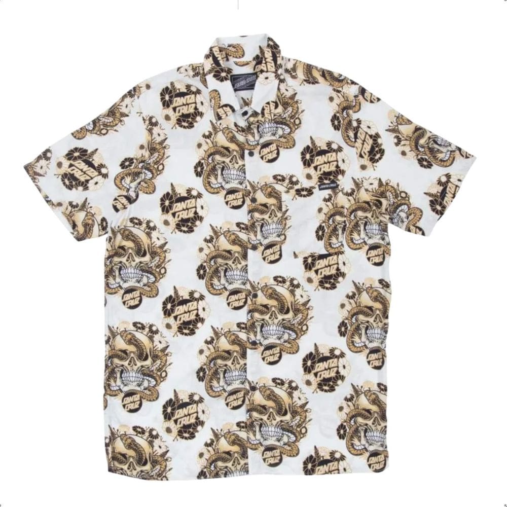 Camisa Masculina Santa Cruz Botanic Skull Shirt