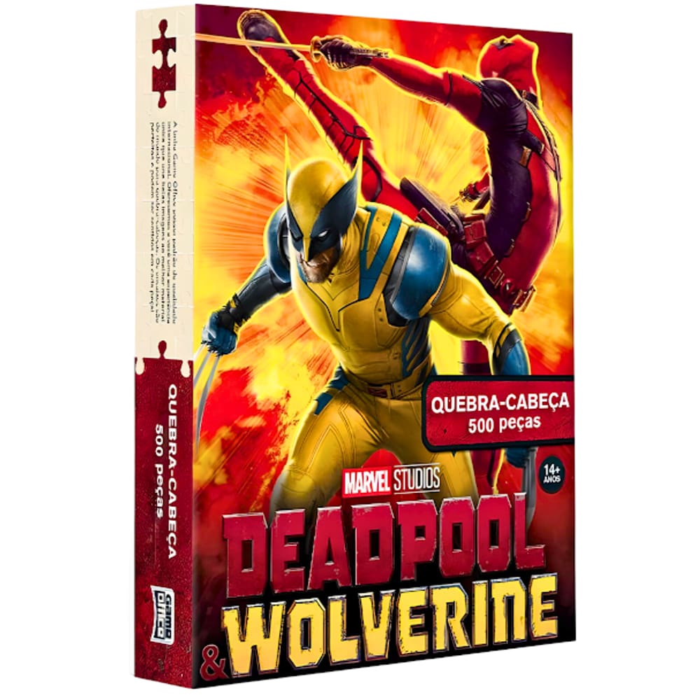 Puzzle Deadpool Wolverine 500 Peças Toyster Brinquedos