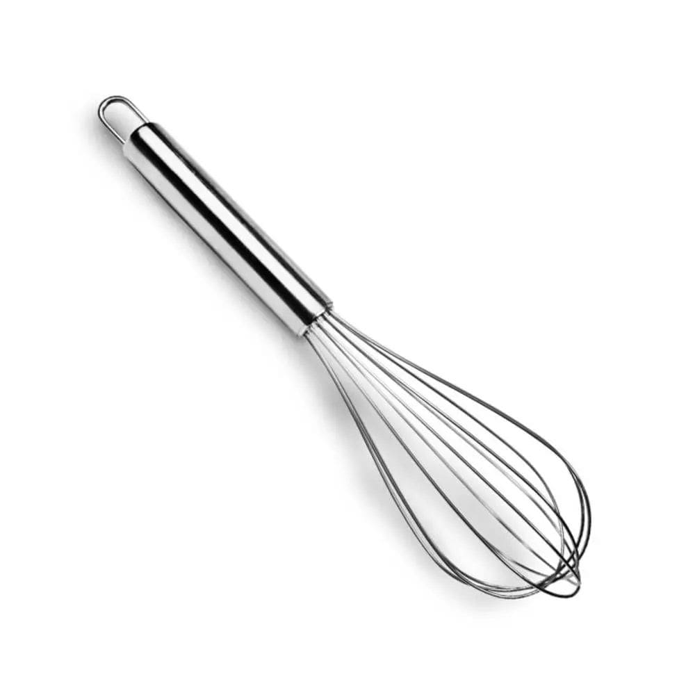 Batedor De Ovos Fouet 10\" Em Aço Inox 25 Cm