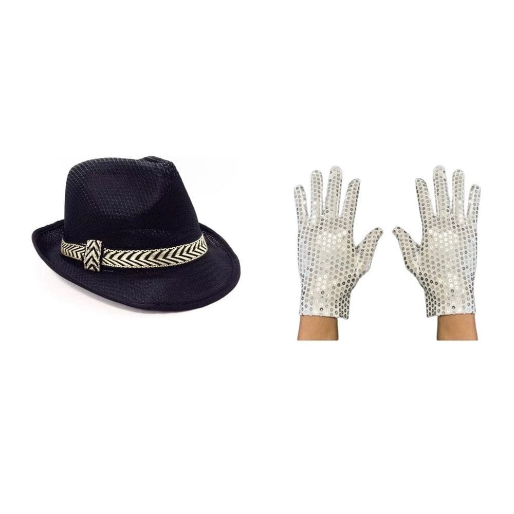 Fantasia Chapeu E Luva Michael Jackson Festas Halloween
