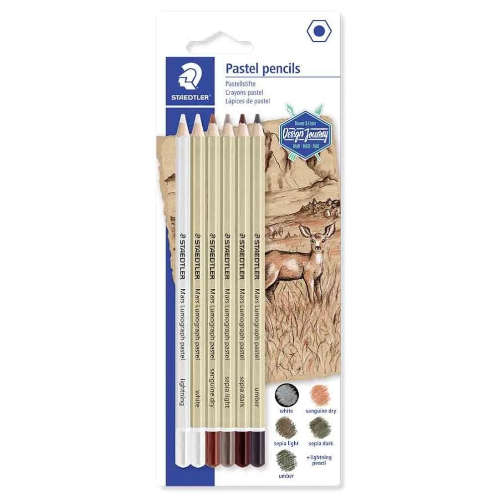 Conjunto De Lápis Staedtler Mars Lumograph Pastel 6 Peças