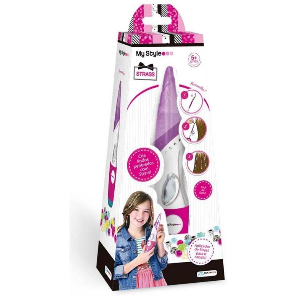Kit Aplicador De Miçanga Para Cabelo Strass Multikids