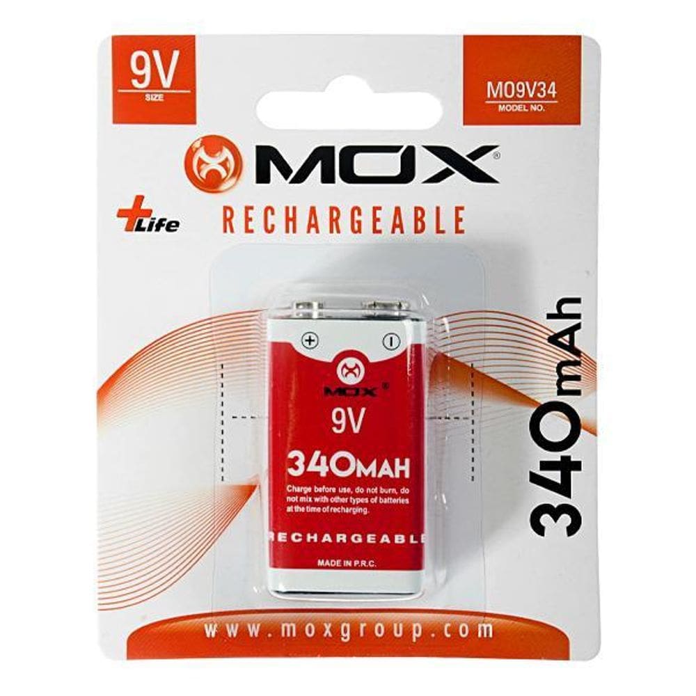 Bateria Recarregável MOX de 340mAh 9V